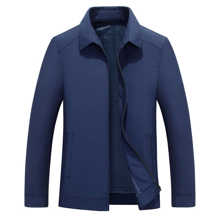 Men's Lightweight Plain Jacket for Business Casual Wear