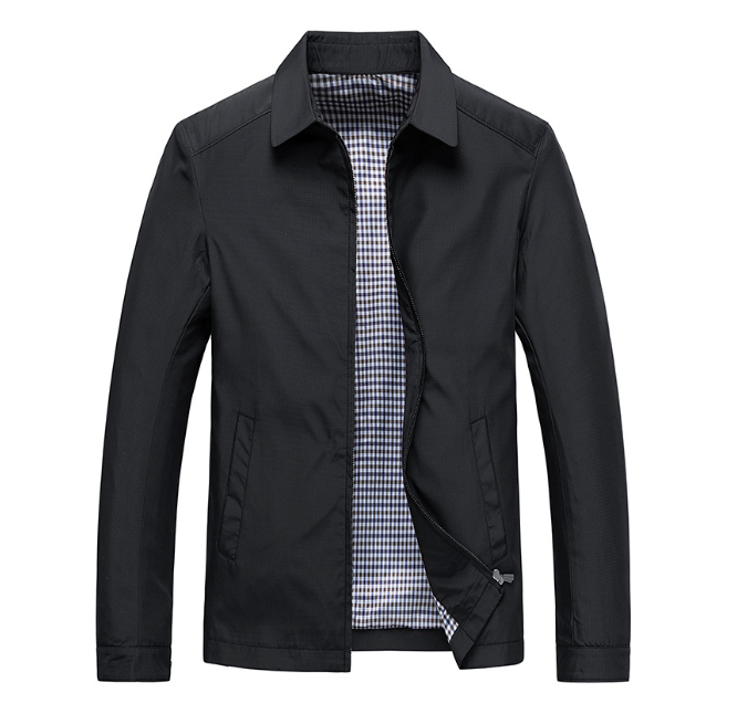 Men's Lightweight Plain Jacket for Business Casual Wear