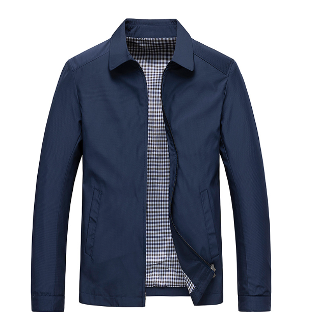 Men's Lightweight Plain Jacket for Business Casual Wear