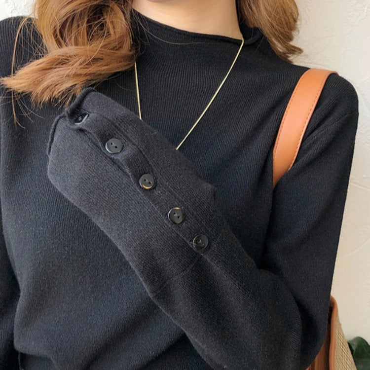 Fall Half Turtleneck Knit Sweater for Women