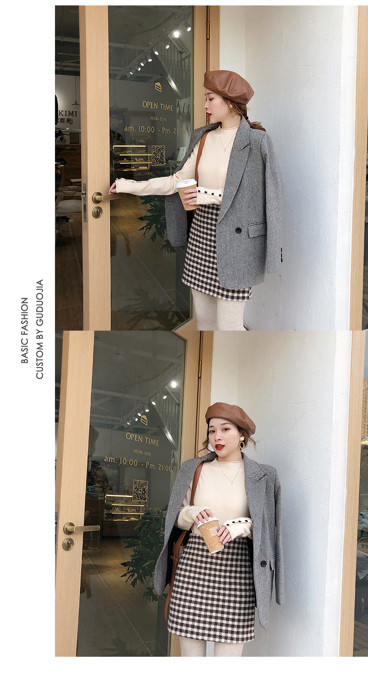 Fall Half Turtleneck Knit Sweater for Women