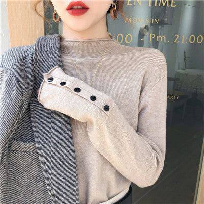 Fall Half Turtleneck Knit Sweater for Women