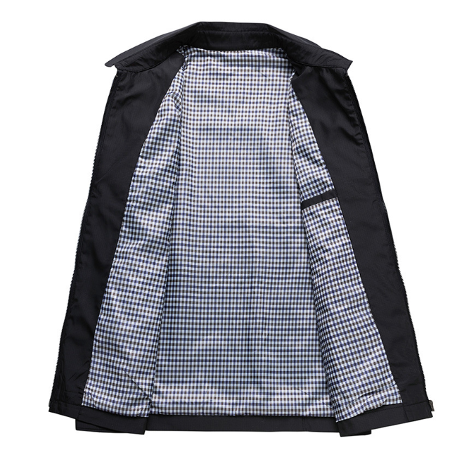 Men's Lightweight Plain Jacket for Business Casual Wear