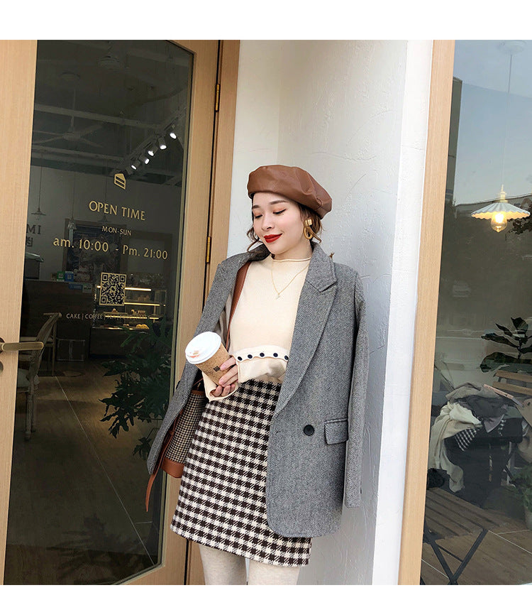 Fall Half Turtleneck Knit Sweater for Women